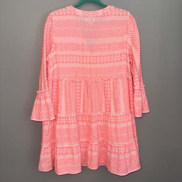 Mud Pie Mudpie Renee Yarn Dye Boho Dress Pink Size Medium - Picture 8 of 9